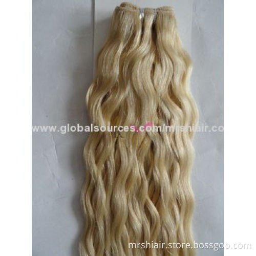 22-Inch Blond Water Wave European Remy Hair Weaves